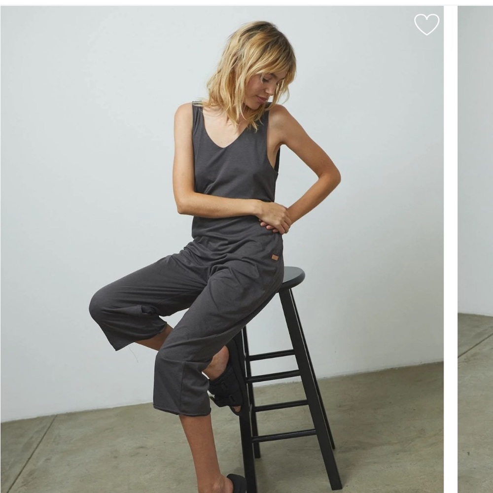 Lunya Organic Pima Romper in black
